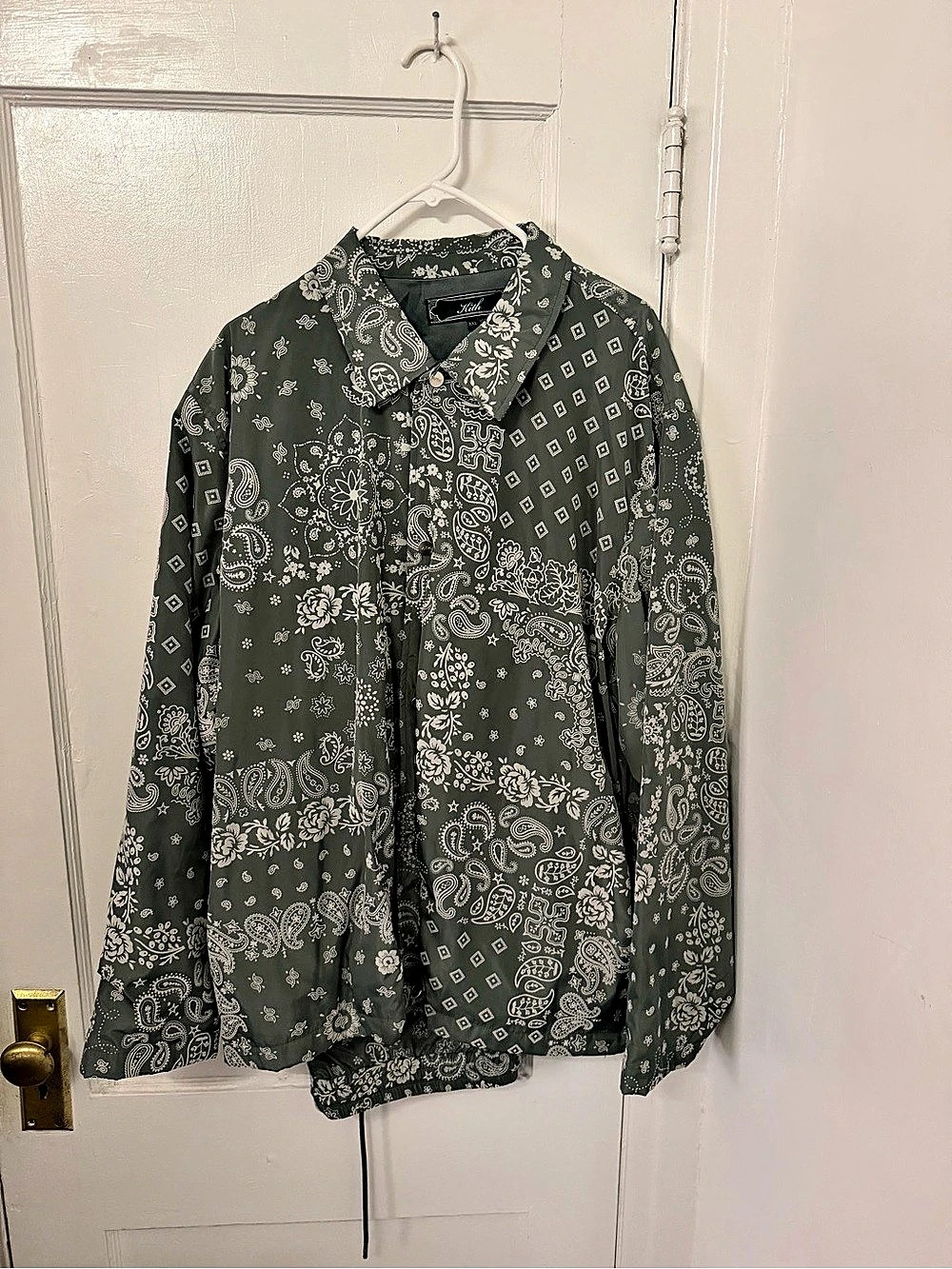 Kith Flocked Deconstructed Bandana Coaches Jacket - Court Men's Paisley Jacket
